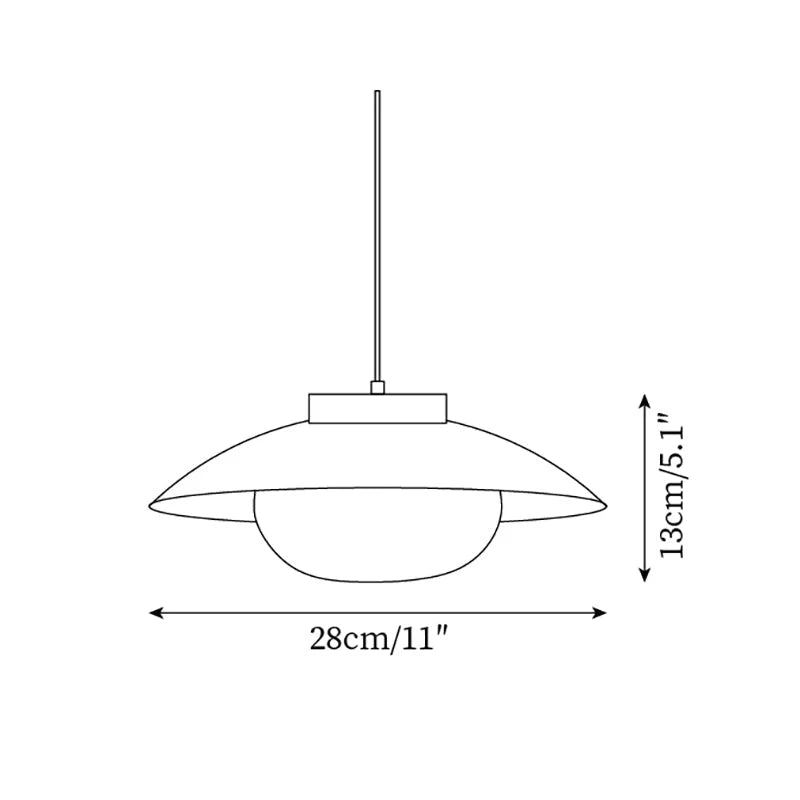 Nowoczesna Szklana Lampa Wisząca – Minimalistyczny Design z Drewnianym Akcentem
