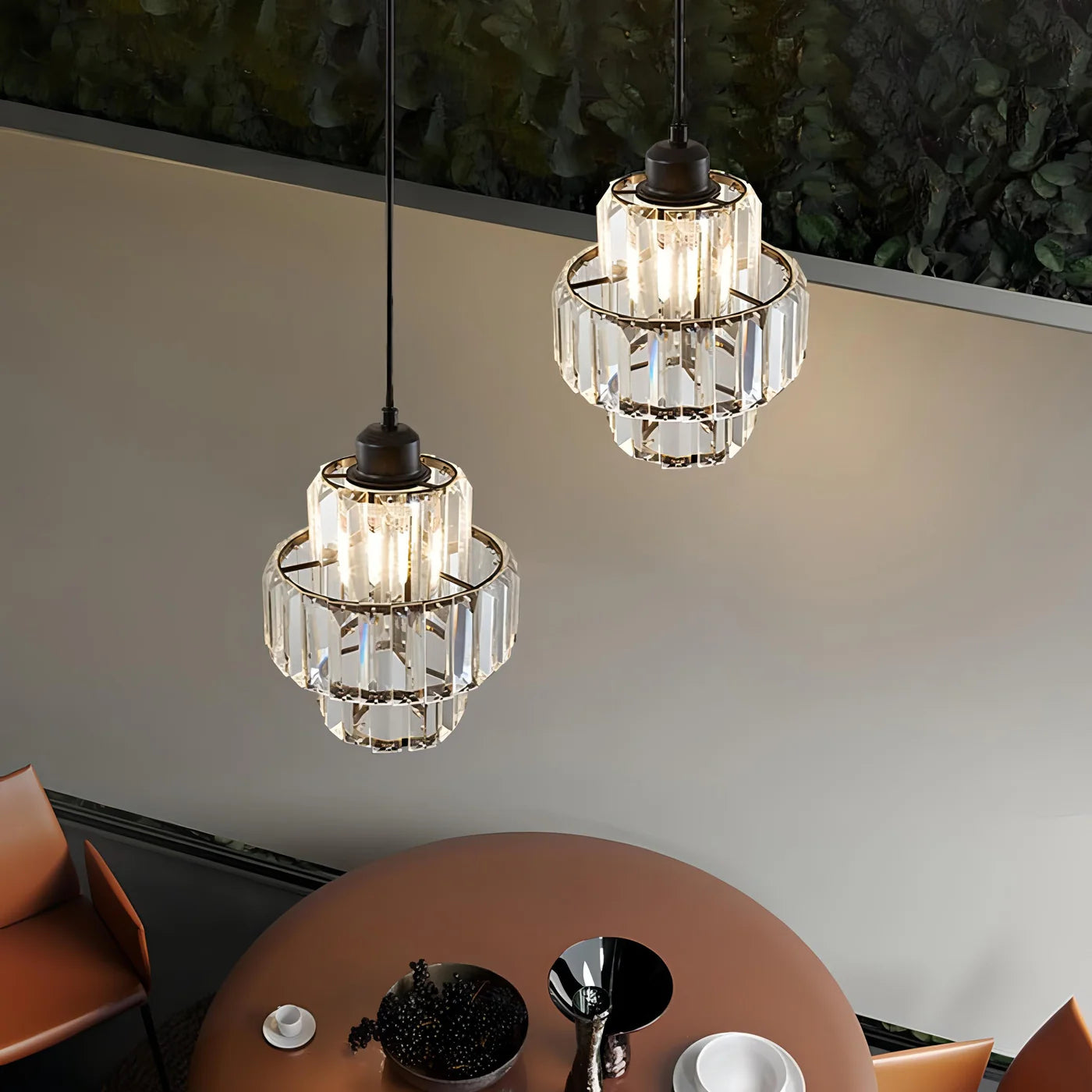 Elegancka Szklana Lampa Wisząca Kryształowa – Styl Glamour