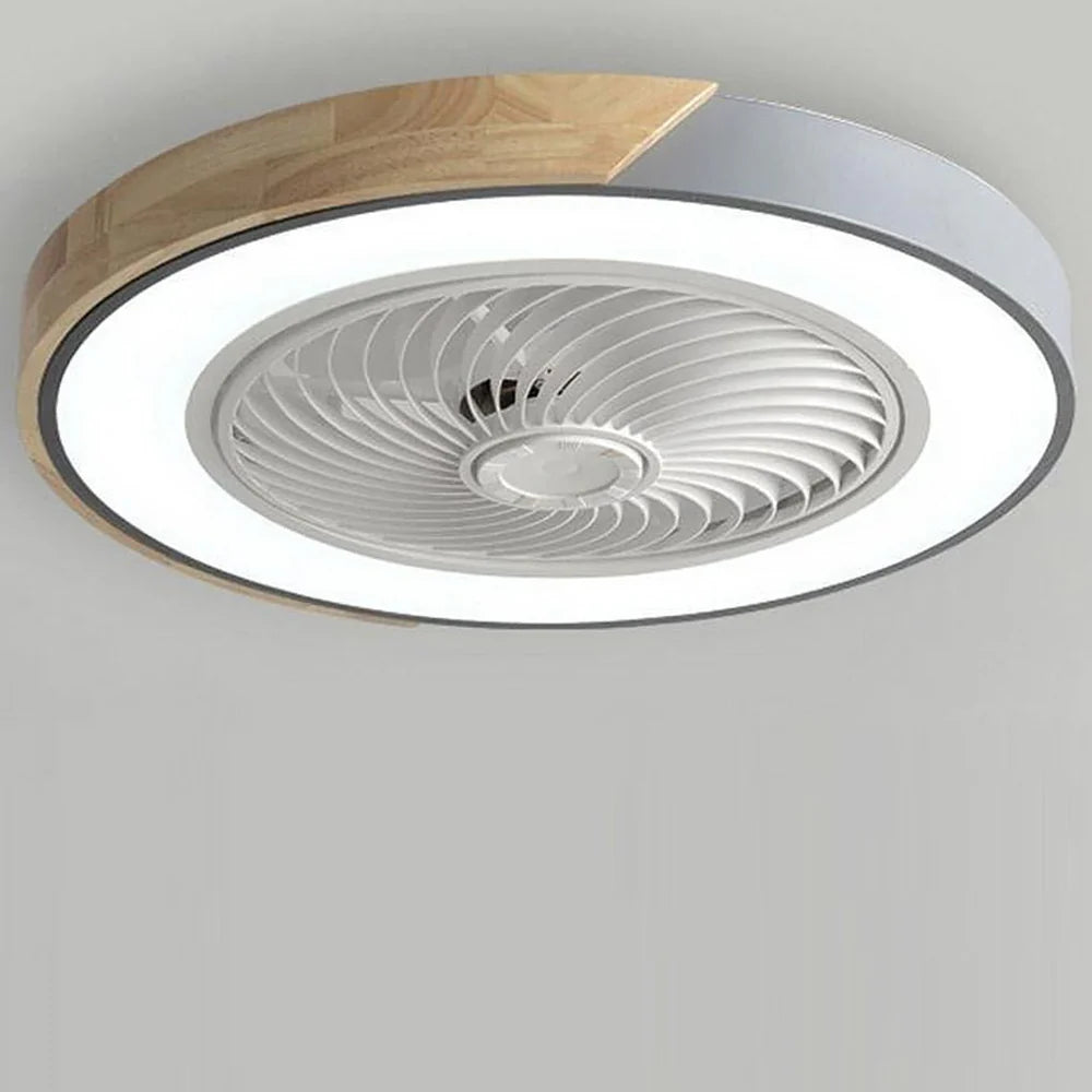 Nowoczesna lampa sufitowa LED z wbudowanym cichym wentylatorem i pilotem – 2 w 1 oświetlenie i chłodzenie