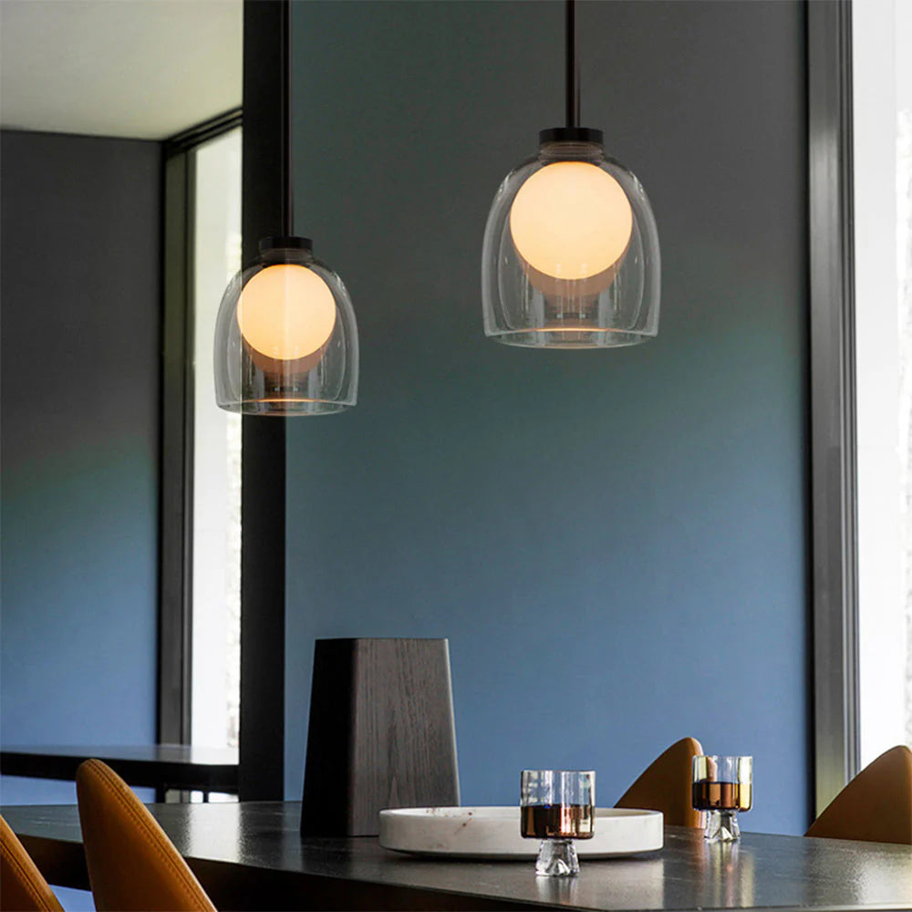 Elegancka Lampa Wisząca ze Szkła – Nowoczesny Minimalizm
