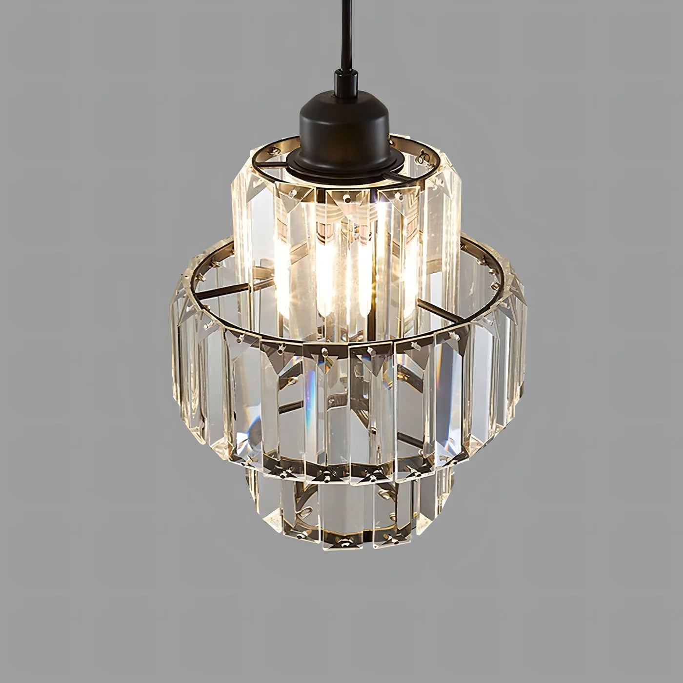 Elegancka Szklana Lampa Wisząca Kryształowa – Styl Glamour