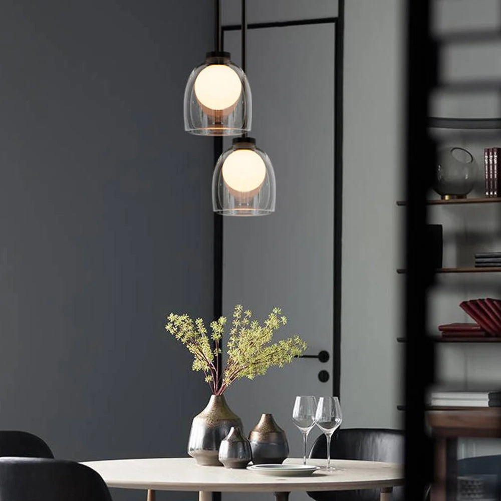Elegancka Lampa Wisząca ze Szkła – Nowoczesny Minimalizm