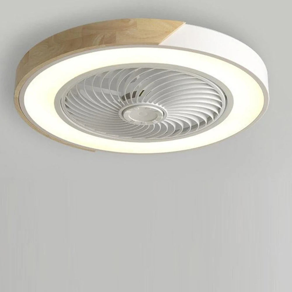 Nowoczesna lampa sufitowa LED z wbudowanym cichym wentylatorem i pilotem – 2 w 1 oświetlenie i chłodzenie