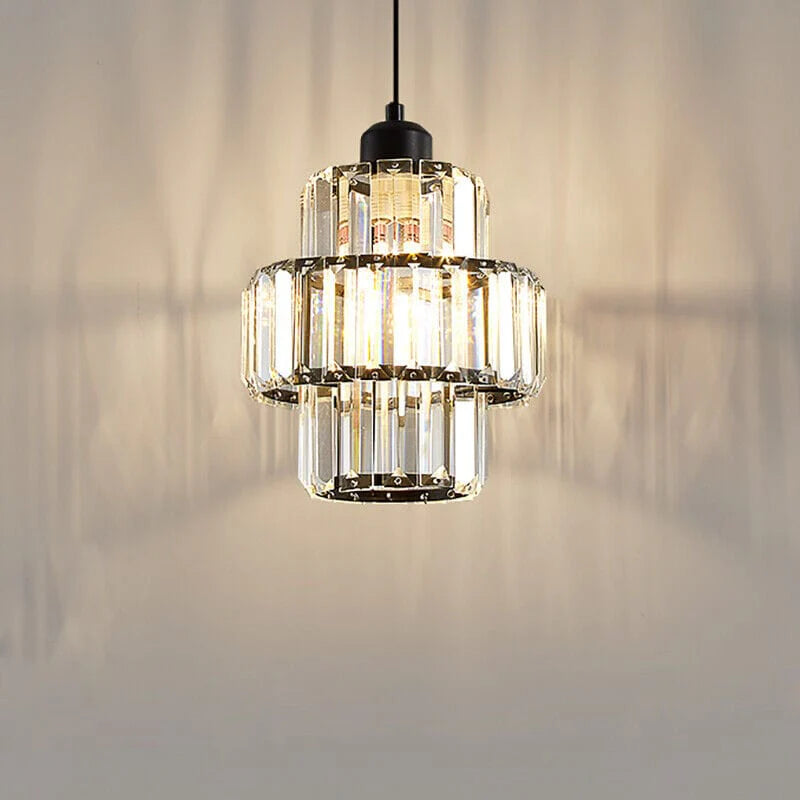 Elegancka Szklana Lampa Wisząca Kryształowa – Styl Glamour