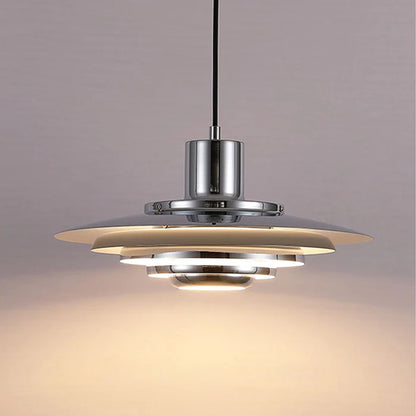 Retro Lampa Wisząca z Aluminium – Warstwowa Lampa LED
