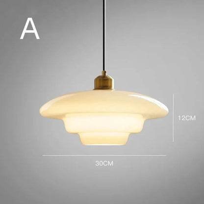 Wisząca Lampa Sufitowa z Mlecznobiałego Szkła