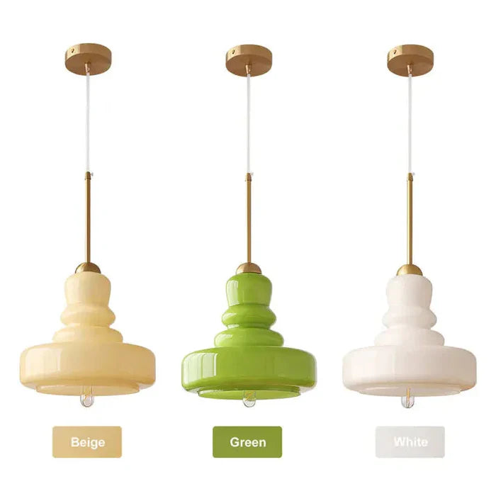 Designerska Lampa Wisząca z Mlecznego Szkła Bauhaus