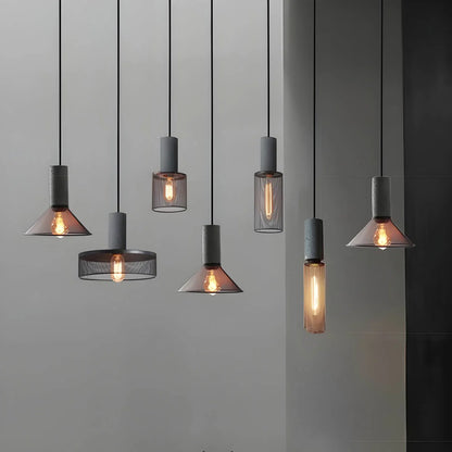 Industrialna lampa wisząca loft LED z metalowym kloszem siatkowym