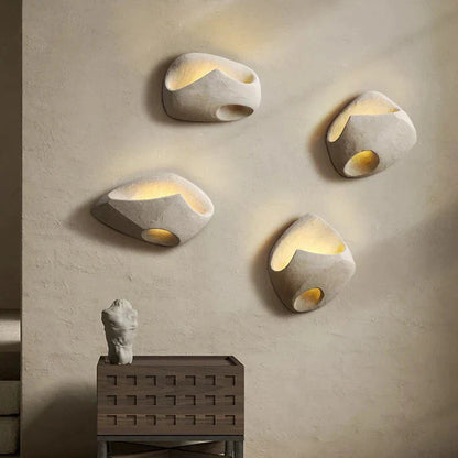 Designerska Lampa Ścienna w Stylu Organicznego Kamienia