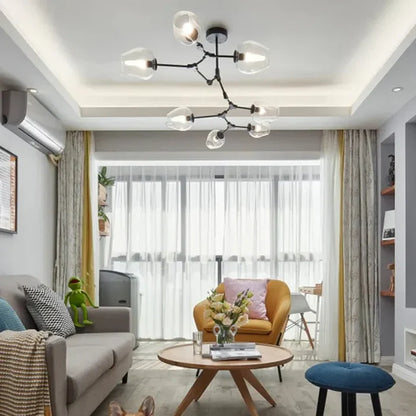 Designerski żyrandol molekularny 8-ramienny – nowoczesna lampa sufitowa LED