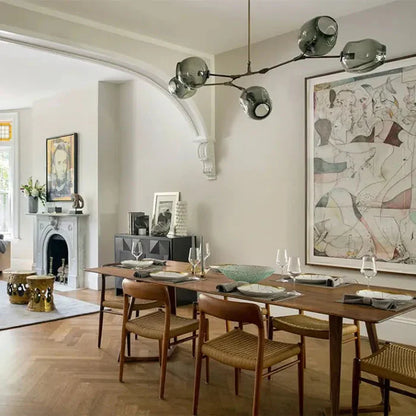 Designerski żyrandol molekularny 8-ramienny – nowoczesna lampa sufitowa LED