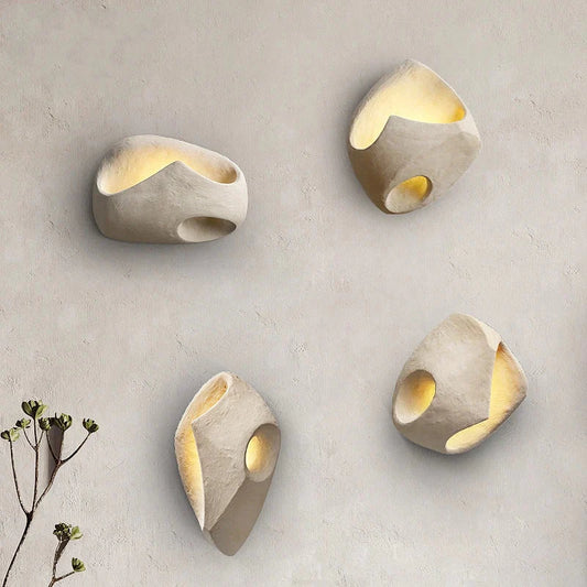 Designerska Lampa Ścienna w Stylu Organicznego Kamienia