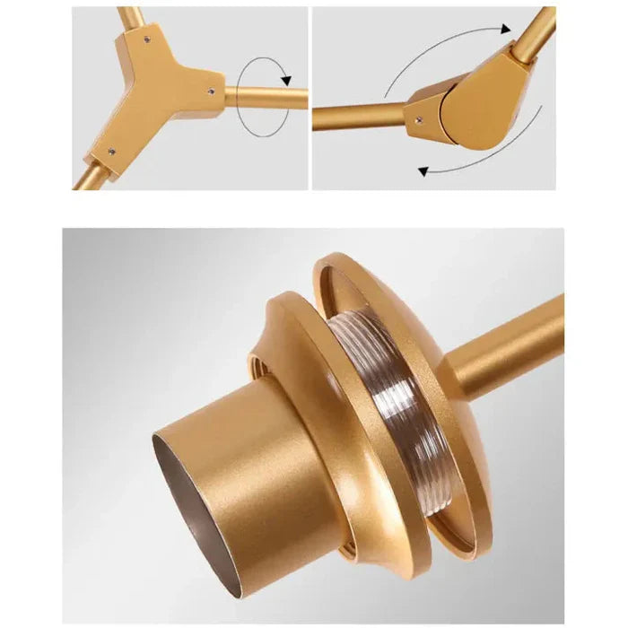 Designerski żyrandol molekularny 8-ramienny – nowoczesna lampa sufitowa LED