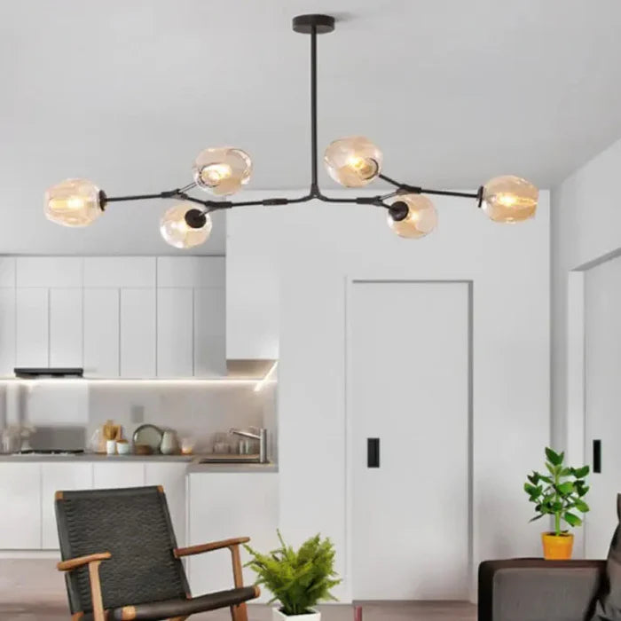 Designerski żyrandol molekularny 8-ramienny – nowoczesna lampa sufitowa LED