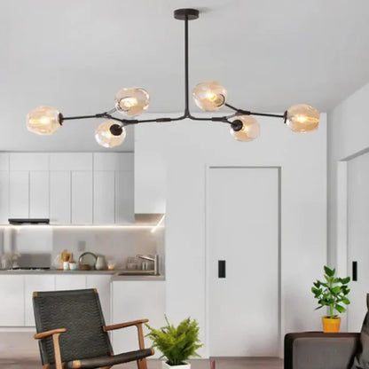 Designerski żyrandol molekularny 8-ramienny – nowoczesna lampa sufitowa LED