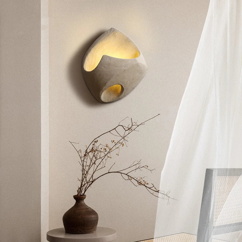 Designerska Lampa Ścienna w Stylu Organicznego Kamienia