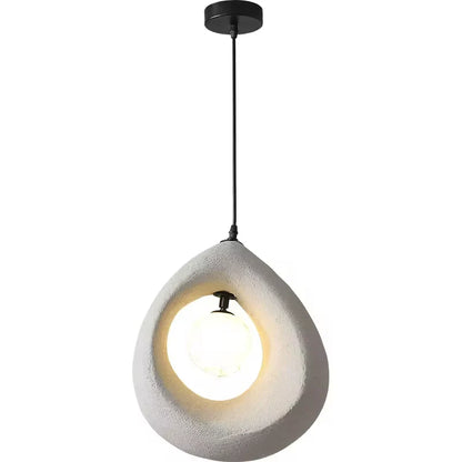 Designerska Lampa Wisząca z Abstrakcyjnym Kloszem – Nowoczesna Rzeźbiarska Forma