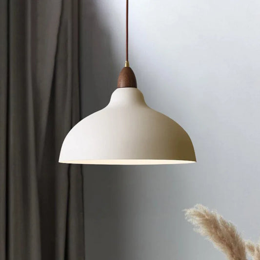 Nowoczesna Lampa Wisząca z Akcentem Drewnianym – Minimalistyczny Design
