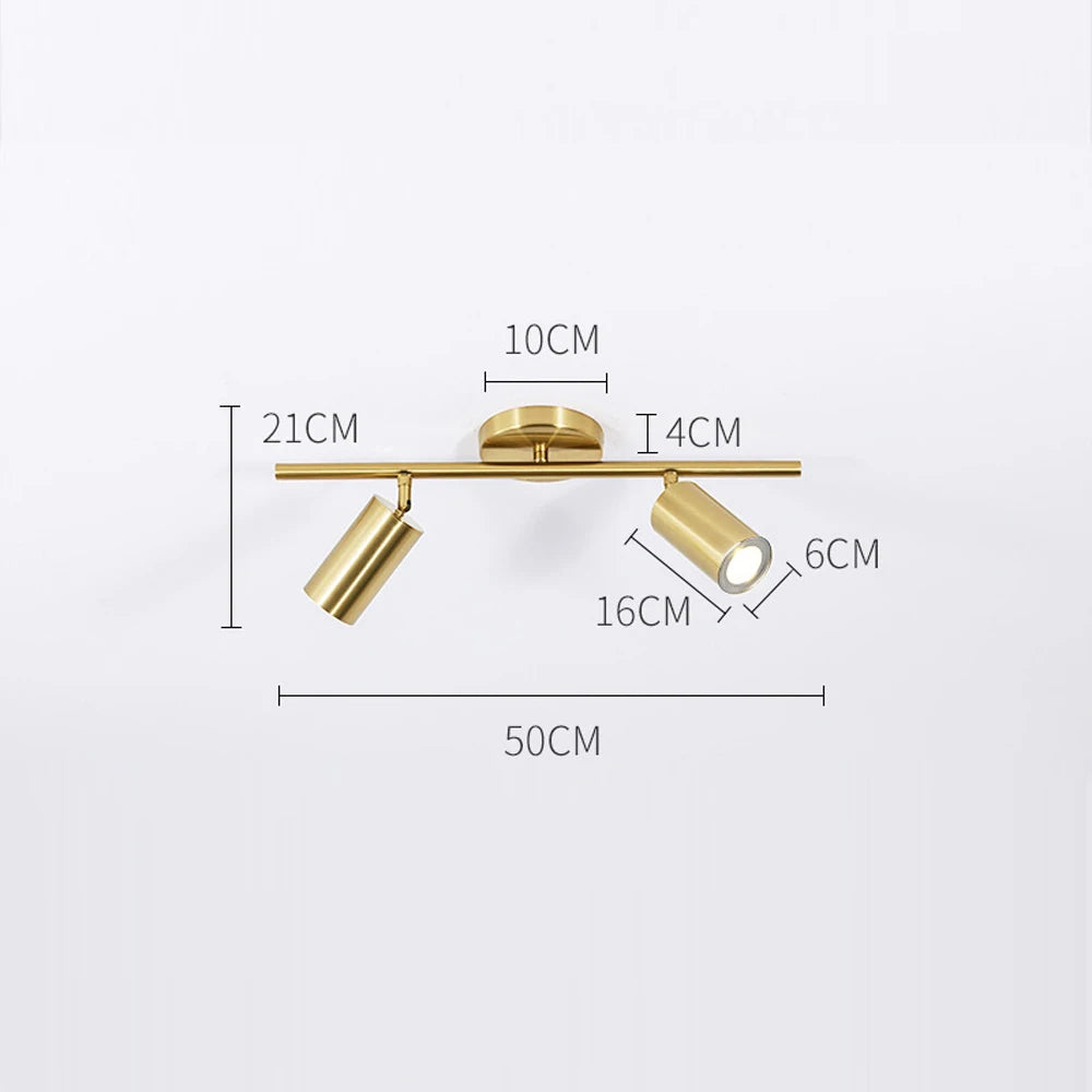 Nowoczesny plafon sufitowy LED z regulowanymi reflektorami – lampa listwa 1/2/3/4 punkty