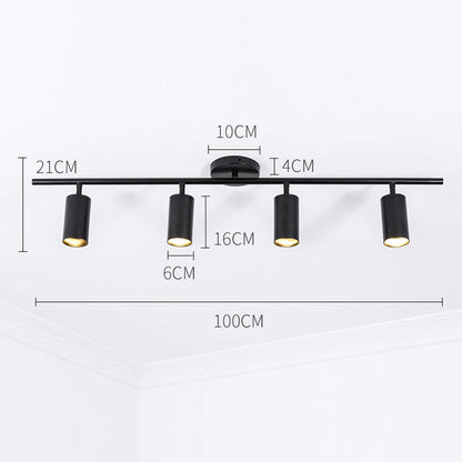 Nowoczesny plafon sufitowy LED z regulowanymi reflektorami – lampa listwa 1/2/3/4 punkty