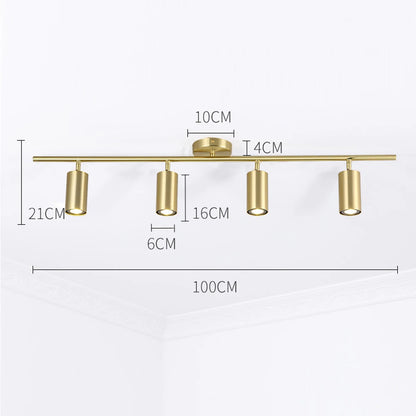 Nowoczesny plafon sufitowy LED z regulowanymi reflektorami – lampa listwa 1/2/3/4 punkty