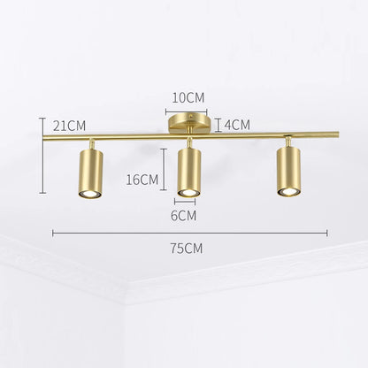 Nowoczesny plafon sufitowy LED z regulowanymi reflektorami – lampa listwa 1/2/3/4 punkty