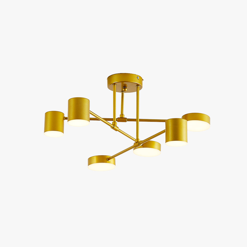 Lampa sufitowa Arisha o nowoczesnym okrągłym designie, czarna/biała/złota, do salonu, metalowa 1