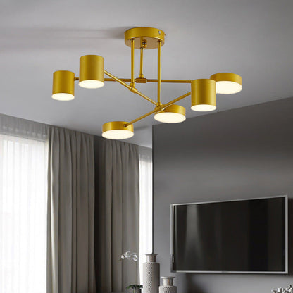 Lampa sufitowa Arisha o nowoczesnym okrągłym designie, czarna/biała/złota, do salonu, metalowa 3