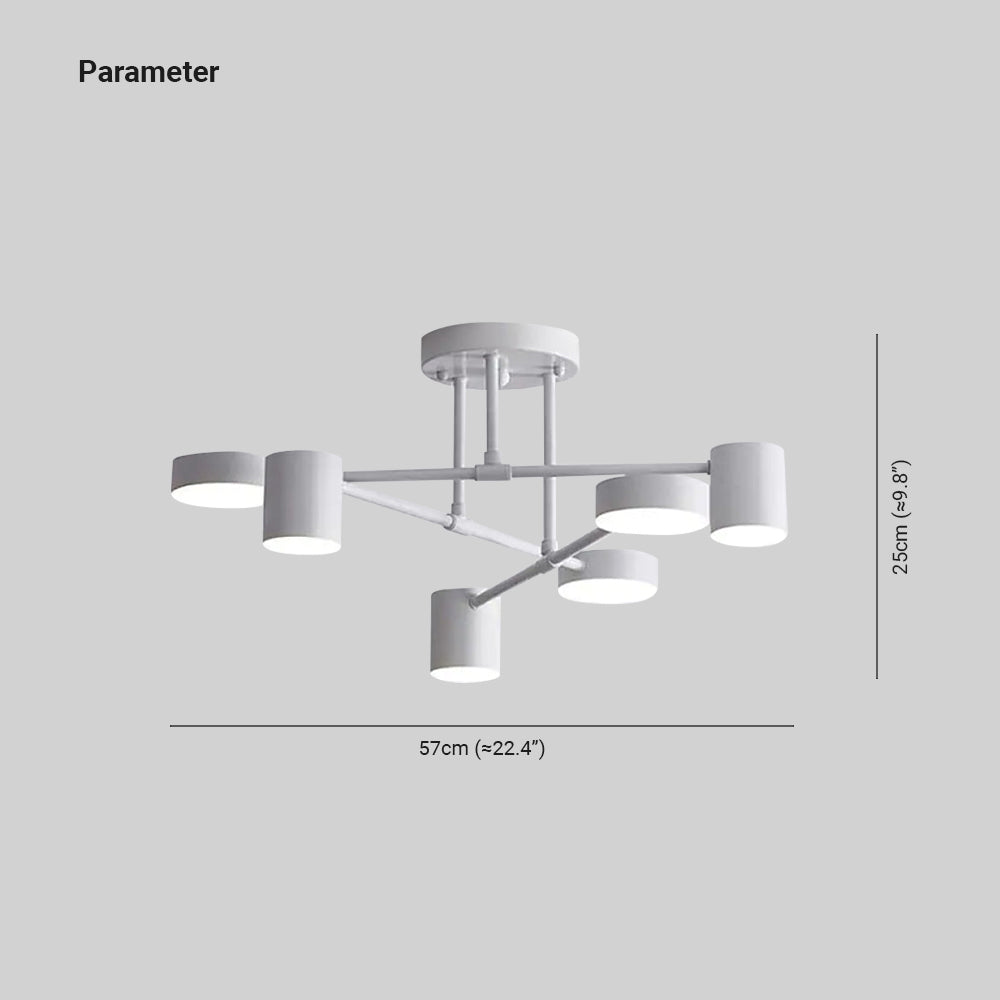 Lampa sufitowa Arisha o nowoczesnym okrągłym designie, czarna/biała/złota, do salonu, metalowa 4