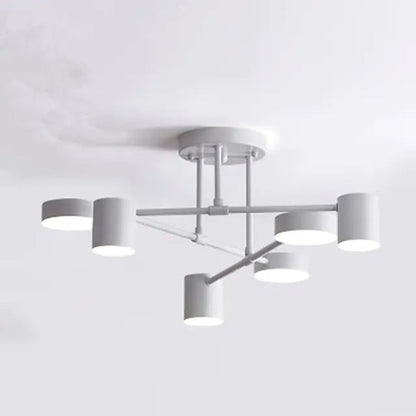 Lampa sufitowa Arisha o nowoczesnym okrągłym designie, czarna/biała/złota, do salonu, metalowa 6