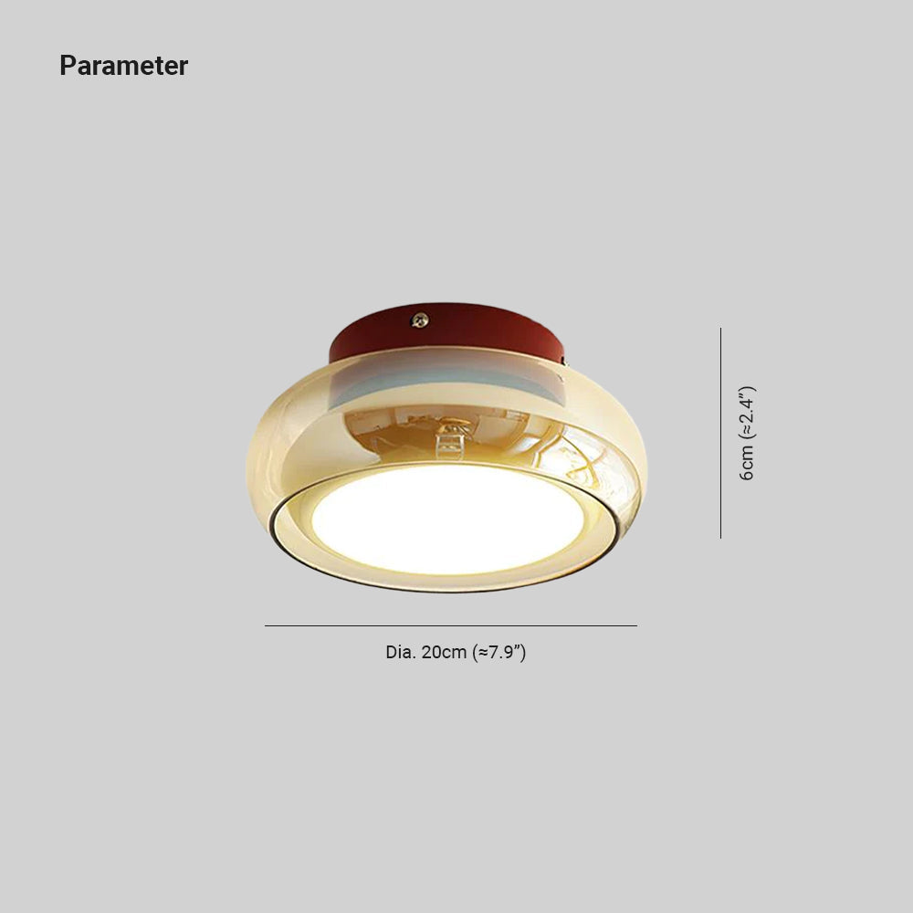 Lampa sufitowa June Retro Glass Flush Mount 3