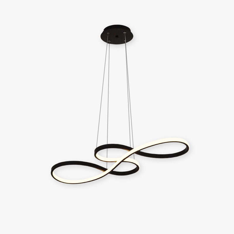 Lampa wisząca Durell w stylu nordyckim – czarna/biała/złota 1