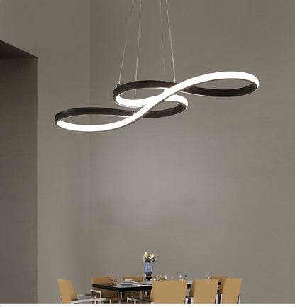 Lampa wisząca Durell w stylu nordyckim – czarna/biała/złota 3