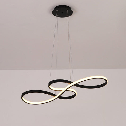 Lampa wisząca Durell w stylu nordyckim – czarna/biała/złota 5
