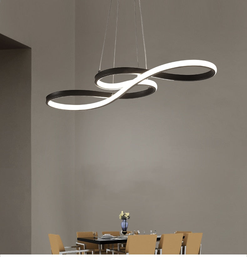 Lampa wisząca Durell w stylu nordyckim – czarna/biała/złota 8