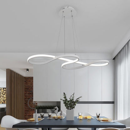 Lampa wisząca Durell w stylu nordyckim – czarna/biała/złota 9