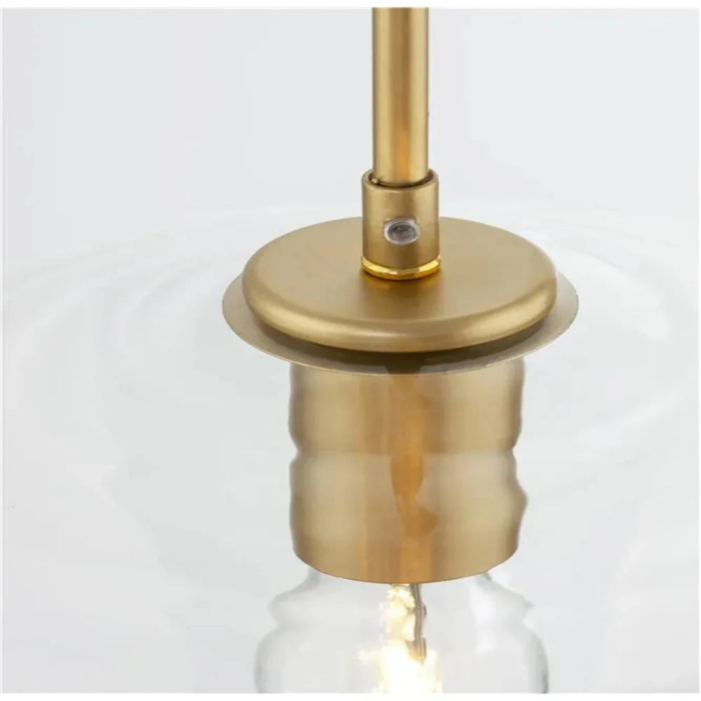 Lampa wisząca June, szklana, przezroczysta/bursztynowa, kształt diamentu 14