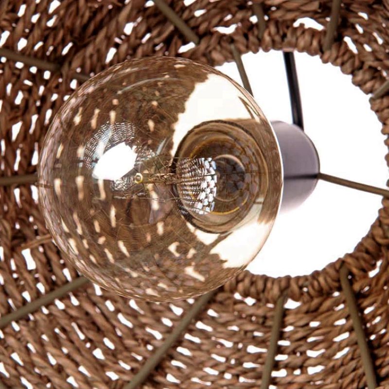 Lampa wisząca Muto Vintage rustykalna LED rattanowa do sypialni 7