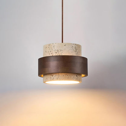 Lampa wisząca Perra z trawertynu 37