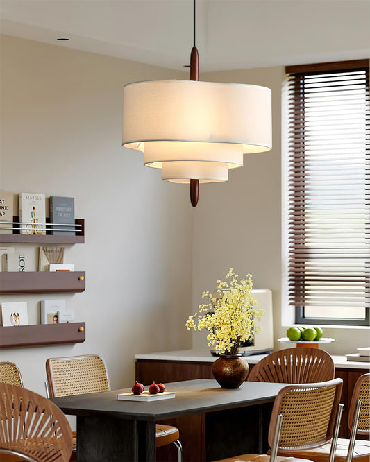 Lampa wisząca z tkaniny Ophel Green 2