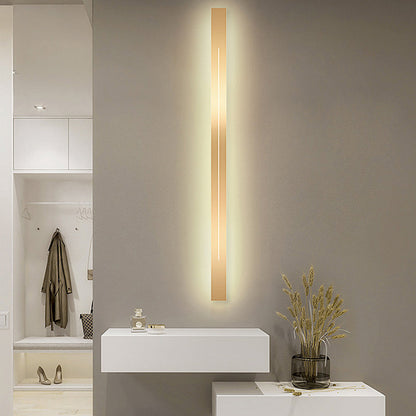 Liniowa lampa ścienna Azin, czarna/złota, do salonu 7