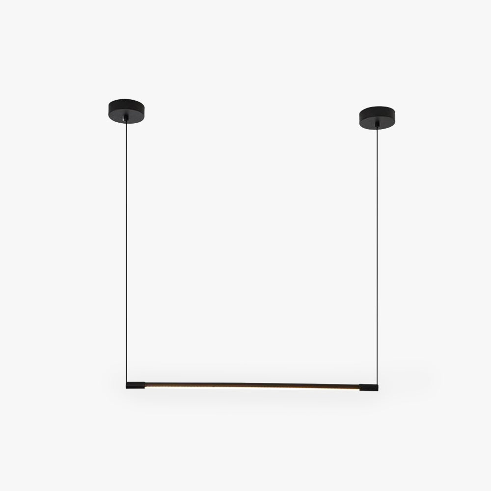 Minimalistyczna lampa wisząca liniowa Zynar, czarna 1