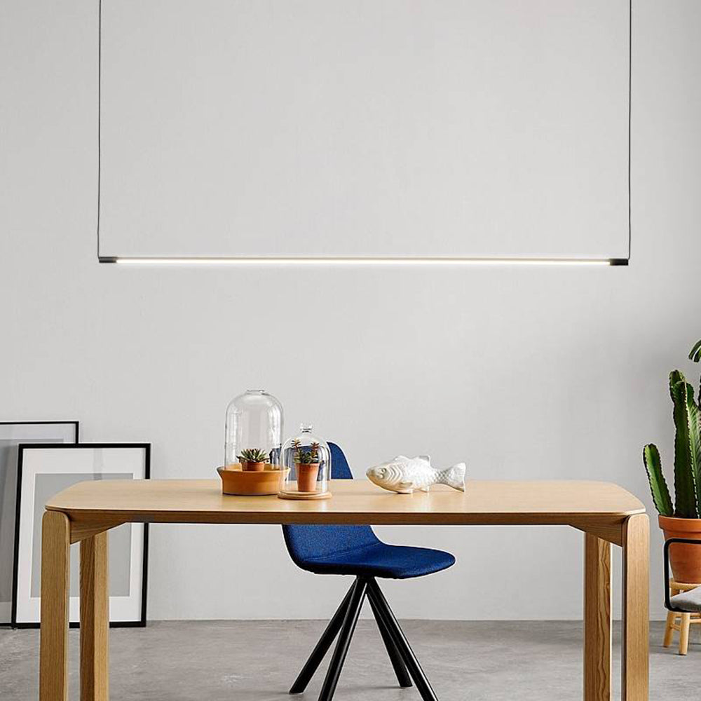 Minimalistyczna lampa wisząca liniowa Zynar, czarna 4