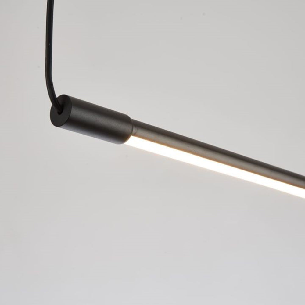Minimalistyczna lampa wisząca liniowa Zynar, czarna 6
