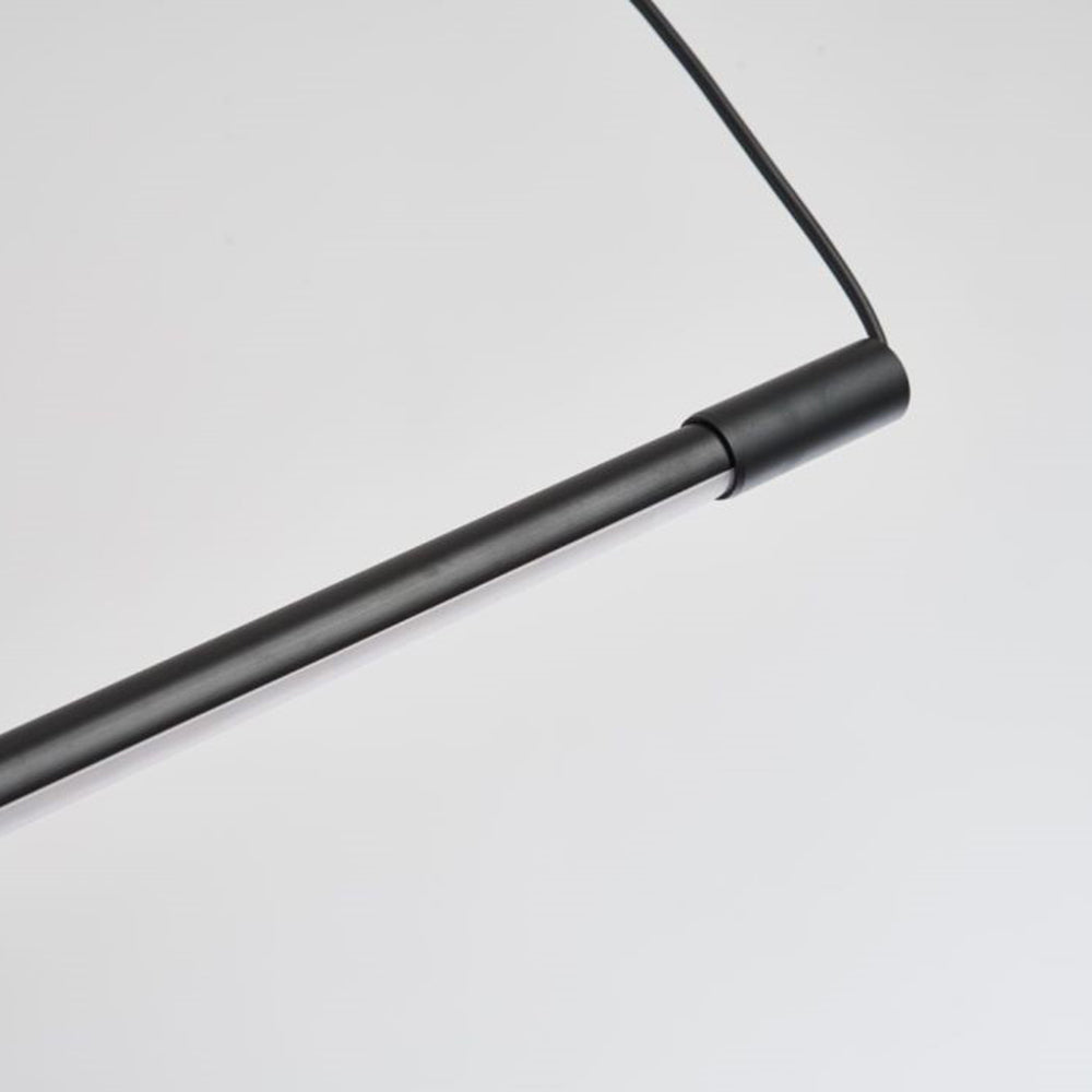 Minimalistyczna lampa wisząca liniowa Zynar, czarna 7
