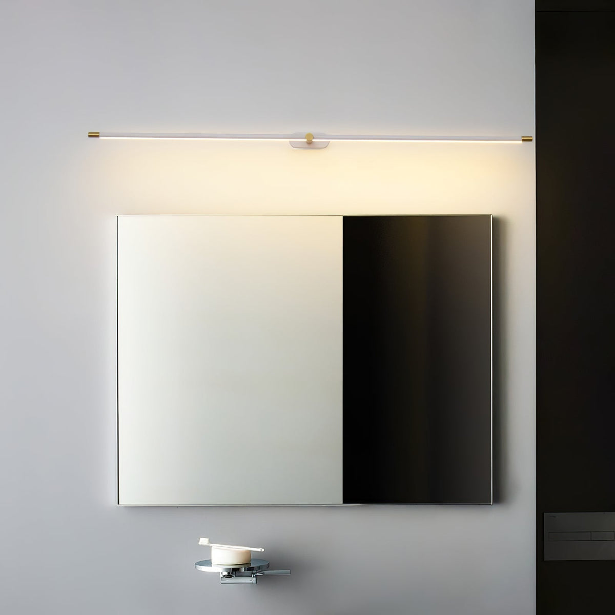 Minimalistyczna liniowa lampa ścienna Flano z akumulatorem 22