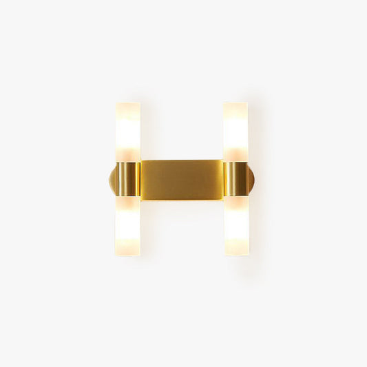 Nowoczesna cylindryczna metalowa lampa ścienna LED Arisha, złota 1