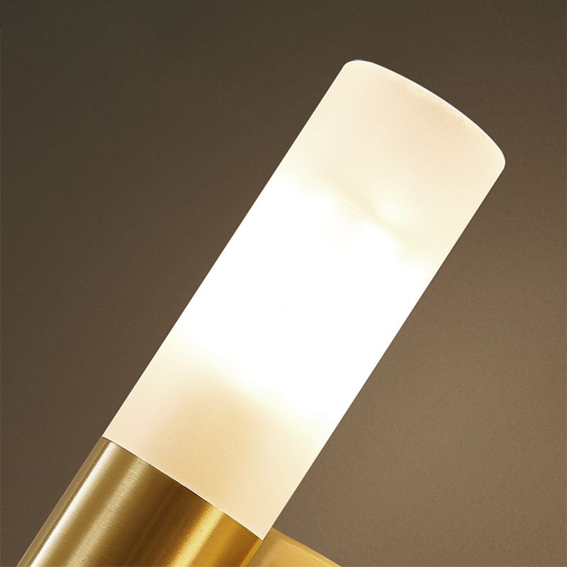 Nowoczesna cylindryczna metalowa lampa ścienna LED Arisha, złota 14