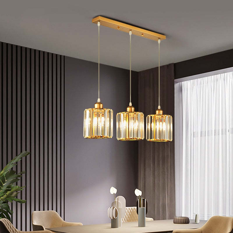 Nowoczesna lampa wisząca Vina z kloszem szklanym, czarna/złota 2