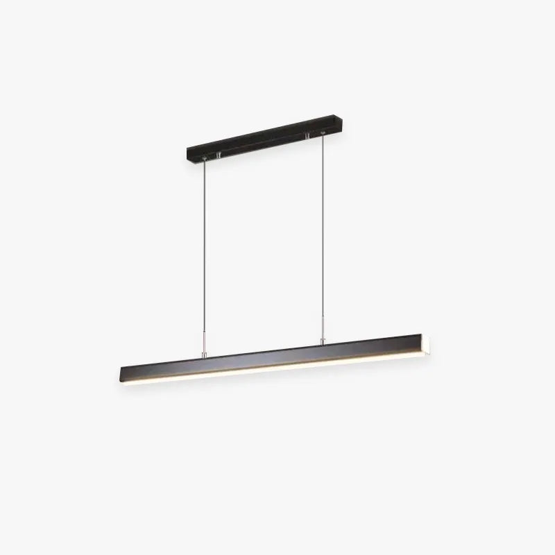 Nowoczesna liniowa lampa wisząca LED Thala z metalu, czarna/brązowa 1
